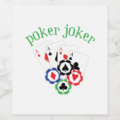 Poker Joker Wijn Etiket (Enkel label)
