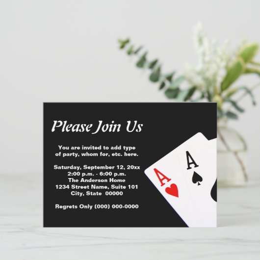 Poker Kaart (Staand voorkant)