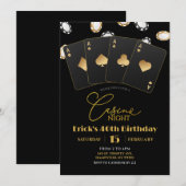 Poker Kaart Casino Night 40e 50e verjaardag voor v (Voorkant / Achterkant)