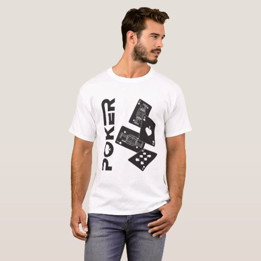 Poker Kaart Game Gambling Casino Draag T-shirt (Voorkant volledig)