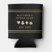 Poker Kaart Game Room Man Cave Gold Speelpakken Blikjeskoeler (Voorkant)