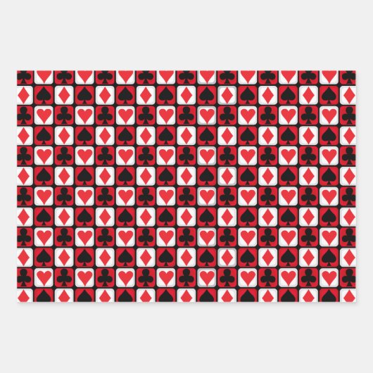 Poker Kaart Pak Party Cadeau Wrapping Papier Set Inpakpapier Vel (Voorkant)