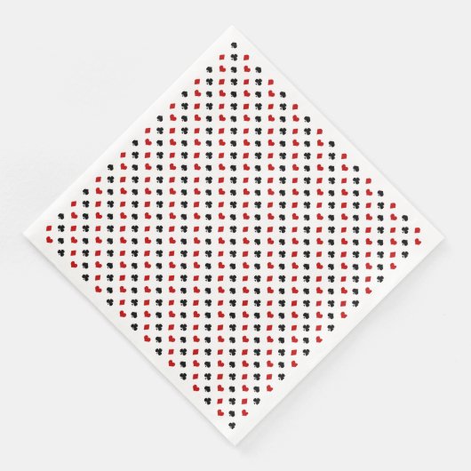 Poker Kaart Pattern | Clubs Diamonds Hearts Spades Servet (Hoek)