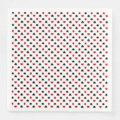 Poker Kaart Pattern | Clubs Diamonds Hearts Spades Servet (Voorkant)