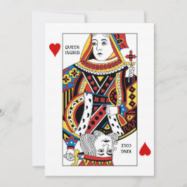 Poker Kaart Queen n King of Hearts Bruiloft