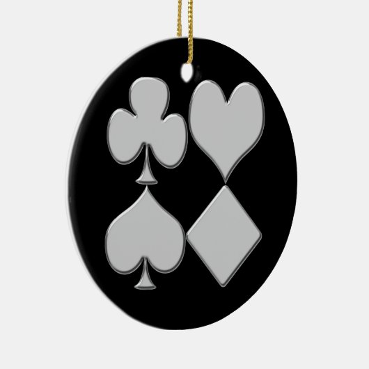 Poker Kaart Suits Kerst Ornament (Rechts)