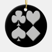 Poker Kaart Suits Kerst Ornament (Voorkant)
