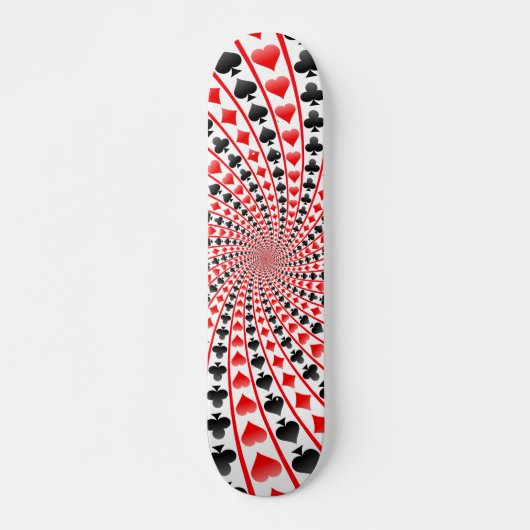 Poker Kaart Suits Spiral: Skateboard (Voorkant)