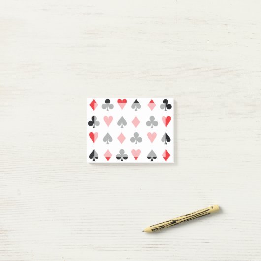Poker Kaart Suits with Middle Fade Post-it® Notes (Op bureau)