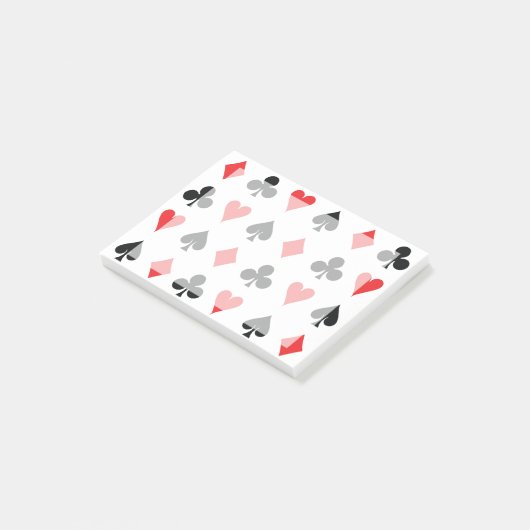 Poker Kaart Suits with Middle Fade Post-it® Notes (Schuin)