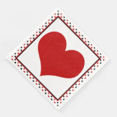 Poker Kaart Thema | Rood hart Servet (Hoek)