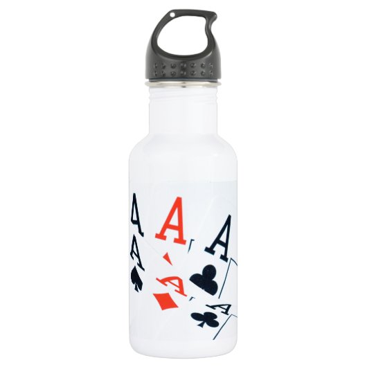 Poker, Kaarten Aces, Waterfles (Voorkant)