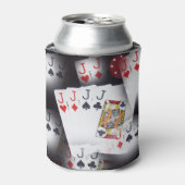 Poker kaarten Quad Jacks patroon, Blikjeskoeler (Blikje Voorkant)