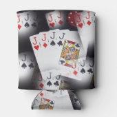 Poker kaarten Quad Jacks patroon, Blikjeskoeler (Achterkant)