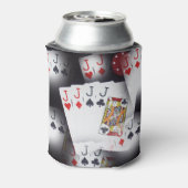 Poker kaarten Quad Jacks patroon, Blikjeskoeler (Blikje Achterkant)