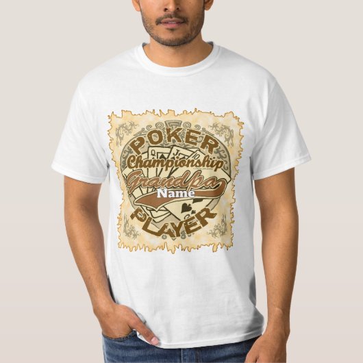 Poker Kampioen Opa T-shirt (Voorkant)