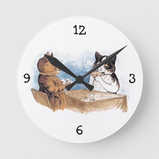 Poker Katten wandklok (Voorkant)