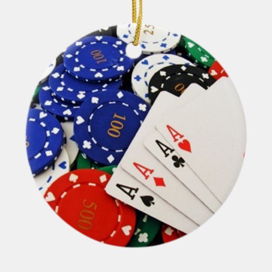 Poker Keramisch Ornament (Voorkant)