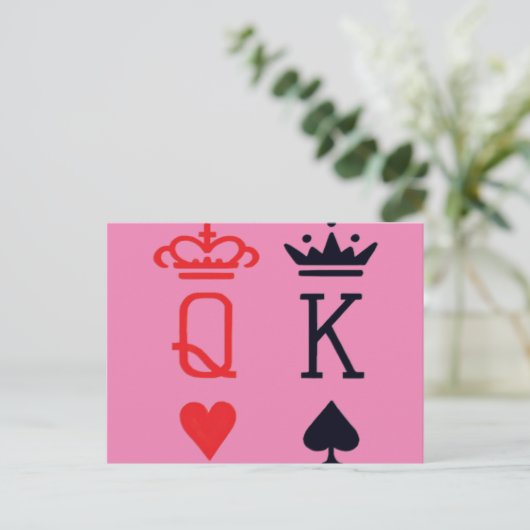 Poker King  Briefkaart (Staand voorkant)