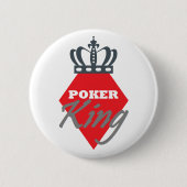 Poker King - diamant Ronde Button 5,7 Cm (Voorkant)