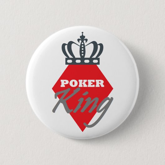 Poker King - diamant Ronde Button 5,7 Cm (Voorkant)