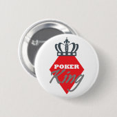 Poker King - diamant Ronde Button 5,7 Cm (Voorkant /achterkant)