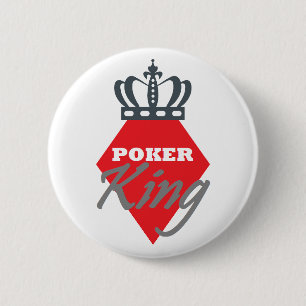 Poker King - diamant Ronde Button 5,7 Cm