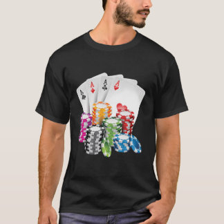 Poker King Queen Card Casino Chip Gambling T-shirt