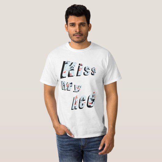 Poker Kiss My Ace, grappig Mannen T-shirt (Voorkant volledig)