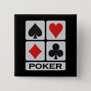 Poker-knop Vierkante Button 5,1 Cm