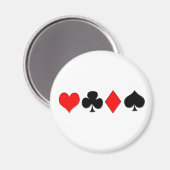 Poker kostuums magneet (Voorkant / Achterkant)