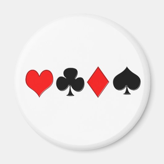 Poker kostuums magneet (Voorkant)