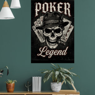 Poker Legende Grappig Shirt Ik Hou Van Poker Texas Poster
