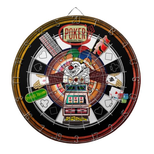 Poker Life Gambler's Hall Dart Board Dartbord (Voorkant)