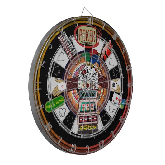 Poker Life Gambler's Hall Dart Board Dartbord (Voorkant Links)