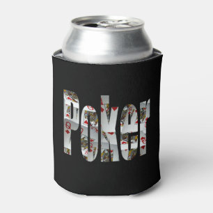 Poker-Logo gemaakt van koninginnen, Blikjeskoeler