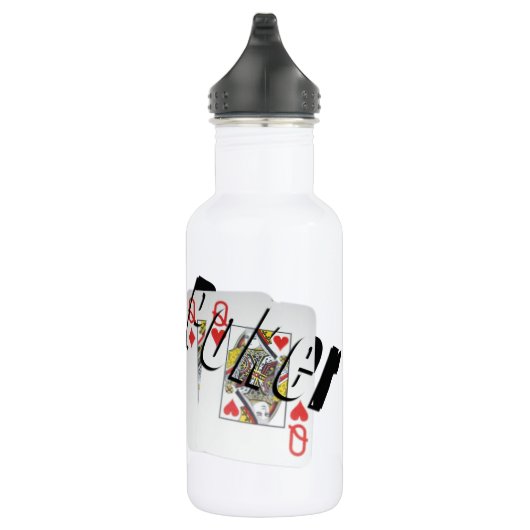 Poker, Logo, Queens, Waterfles (Rechts)