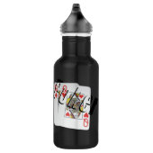Poker, Logo, Queens, Waterfles (Rechts)