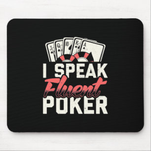 Poker Lover   Ik spreek Fluent Poker Muismat