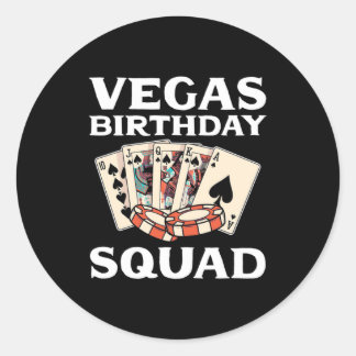 Poker Lover | Poker Birthday Squad Ronde Sticker