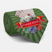 Poker Mania - Kaarten, Dobbelstenen, Chips Stropdas (Opgerold)