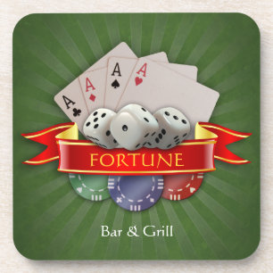 Poker Mania - Kaarten, doppen, chips Onderzetter