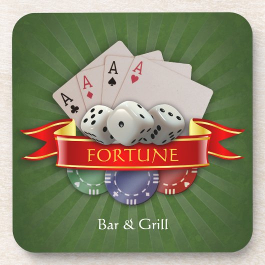 Poker Mania - Kaarten, doppen, chips Onderzetter (Voorkant)