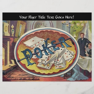 Poker Mannen Roken Zaal Gokken Flyer