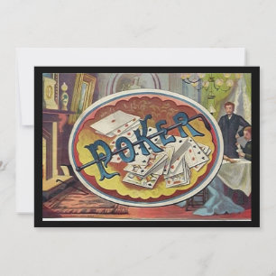  Poker Mannen Roken Zaal Gokken Kaart