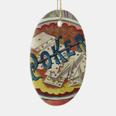  Poker Mannen Roken Zaal Gokken Keramisch Ornament (Rechts)