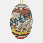  Poker Mannen Roken Zaal Gokken Keramisch Ornament (Links)