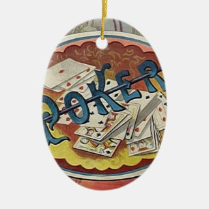 Poker Mannen Roken Zaal Gokken Keramisch Ornament
