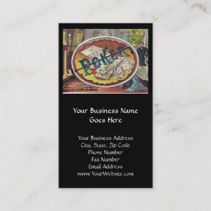  Poker Mannen Roken Zaal Gokken Visitekaartje