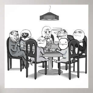 Poker Meme Dogs Poster